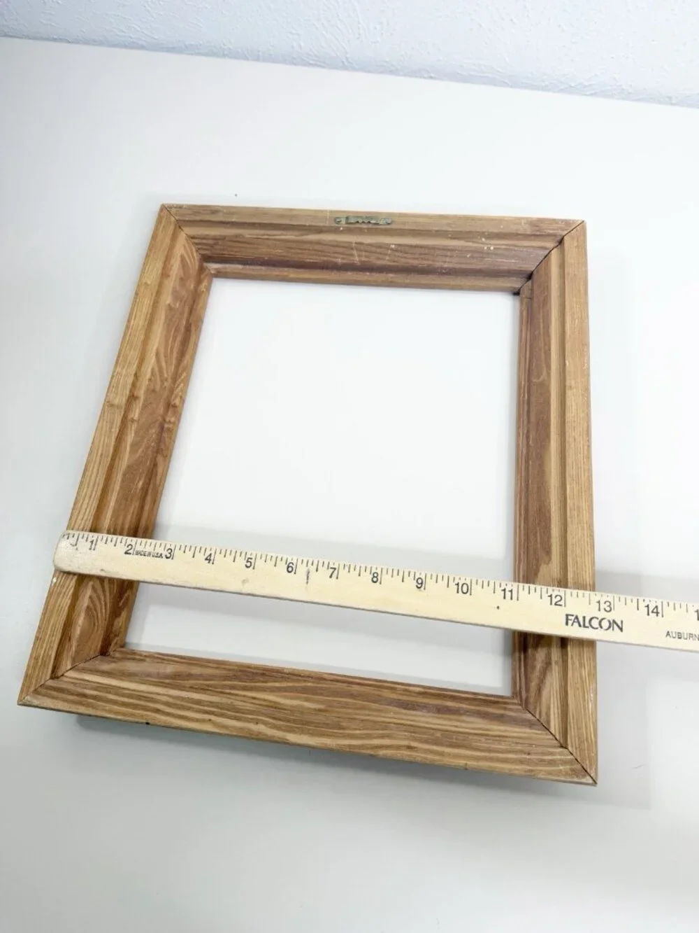 VTG Honey Oak Wood Frame Stepped Molding Frame 15x13 (Fits 9.5x11.5) EUC